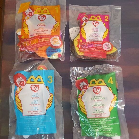 Vintage Complete Set of 18 Sealed McDonalds Teeny Beanie Babies (2000) - Picture 2 of 11